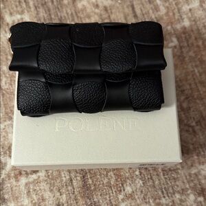 Polene Elegant Black Quilted Women's Bag
